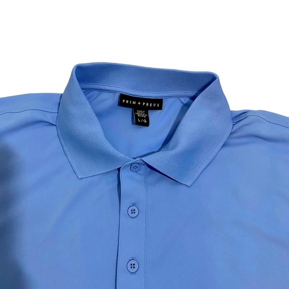 Prim & Preux Men’s Carolina Blue Classic Polo Shirt, Size Large - Picture 6 of 15